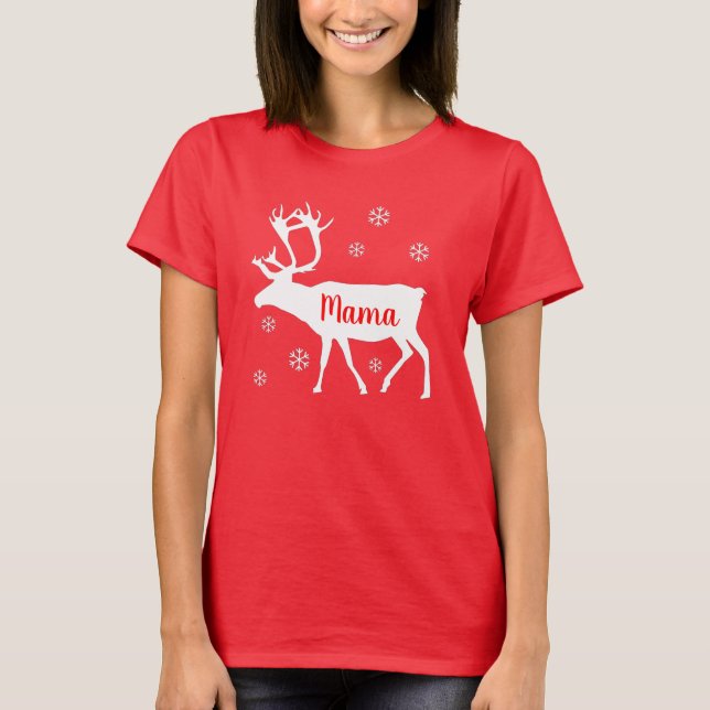 Reindeer mama Christmas shirt (Front)
