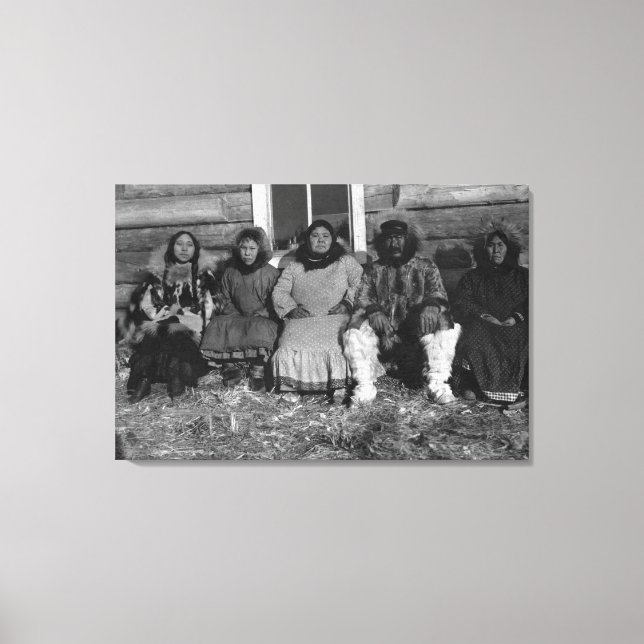Reindeer Mary and Her Family in Alaska Canvas Print (Front)