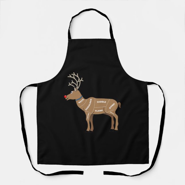 Reindeer Meat For Christmas Apron (Front)