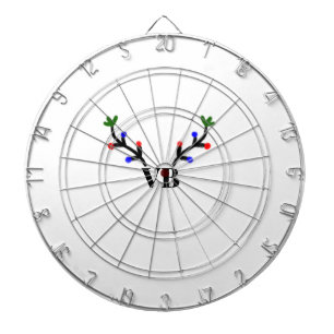 Reindeer merry Christmas add name text name title Dartboard