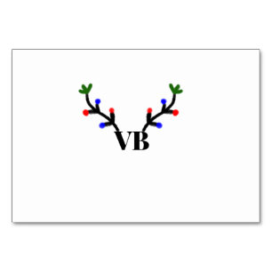Reindeer merry Christmas add name text name title Table Number