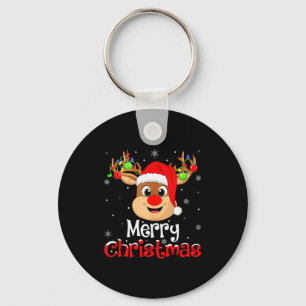 Reindeer Merry Christmas Family Men Women Kids Xma Key Ring