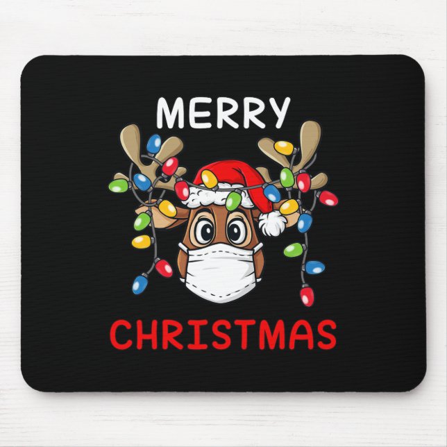Reindeer Merry Christmas Fun Xmas 2 Mouse Mat (Front)