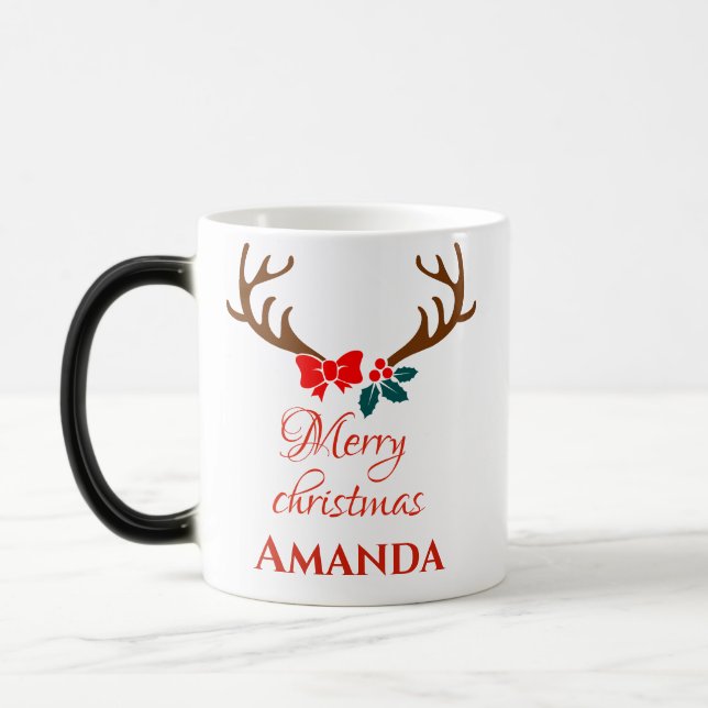 Reindeer- Merry christmas   Magic Mug (Left)