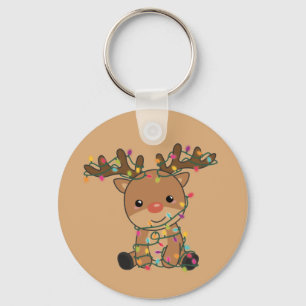 Reindeer Merry Christmas Winter Animals Deer Keych Key Ring