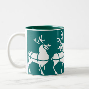 Reindeer Mug Coffee Cup Festive Christmas Cups Dec