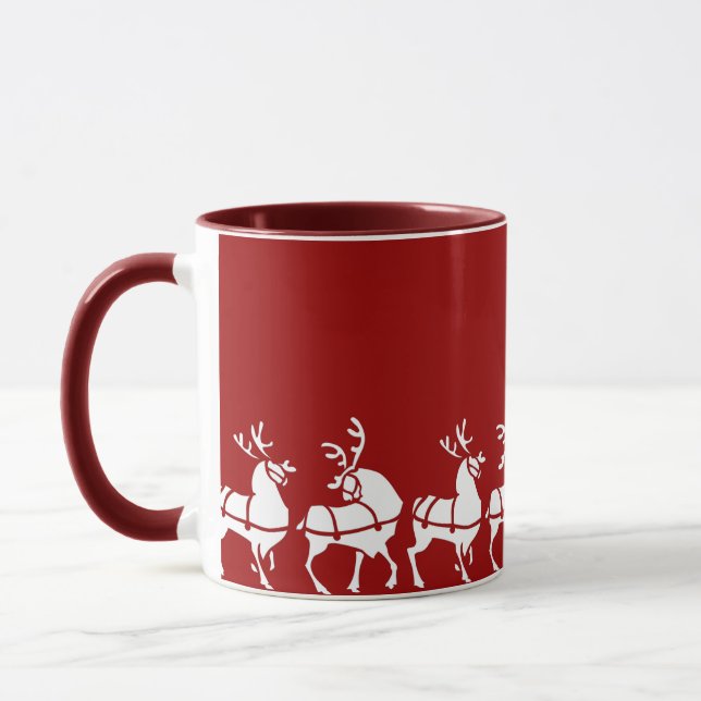 Reindeer Mug Coffee Cup Festive Christmas Gifts (Left)