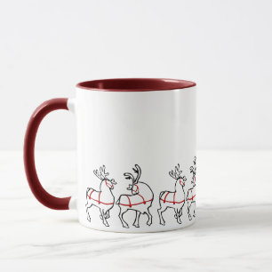 Reindeer Mug Coffee Cup Festive Christmas Gifts