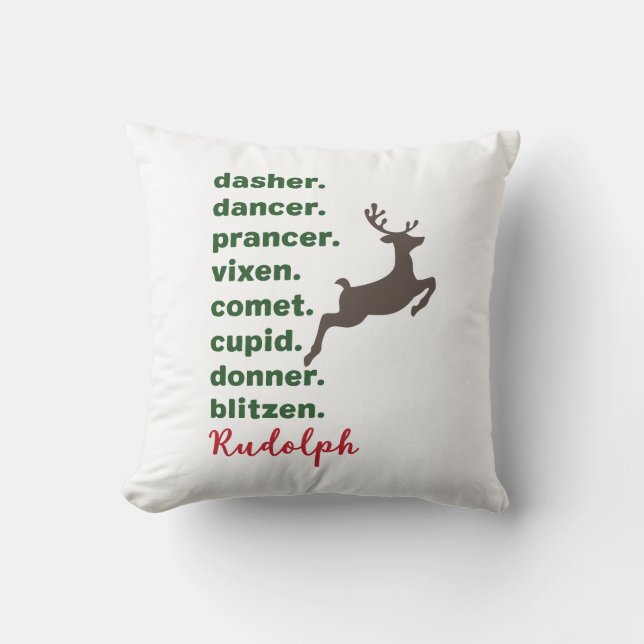 Reindeer Names Cushion (Front)