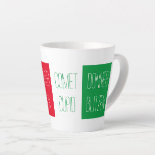 REINDEER NAMES Latte Mug