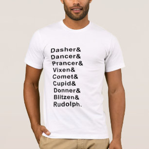 Reindeer Names T-Shirt