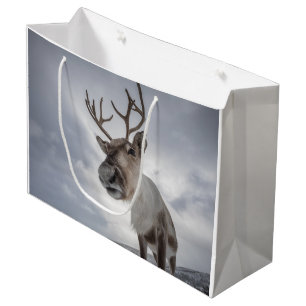 Reindeer Nature Photo Large Gift Bag