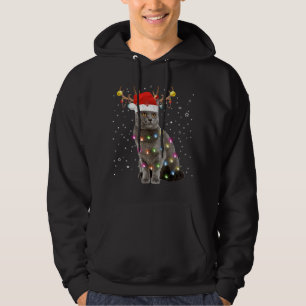 Reindeer Nebelung Cat Santa Christmas Light Xmas N Hoodie