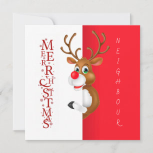 Reindeer Neighbour Christmas Greeting Card