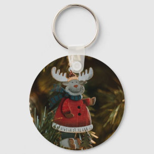 Reindeer Ornament Christmas Key Ring