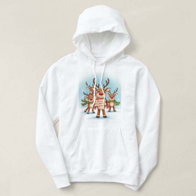 Reindeer Pals Hoodie (Design Front)