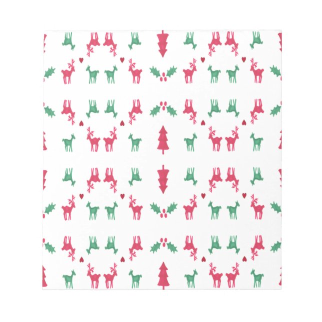 REINDEER PATTERN NOTEPAD (Front)
