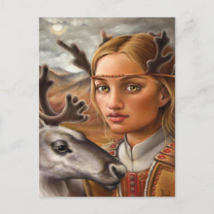 Reindeer People Postcard