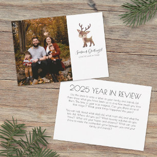 Reindeer Photo Christmas Card