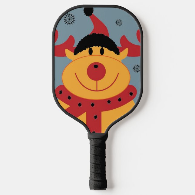 Reindeer Pickleball Paddle (Front)