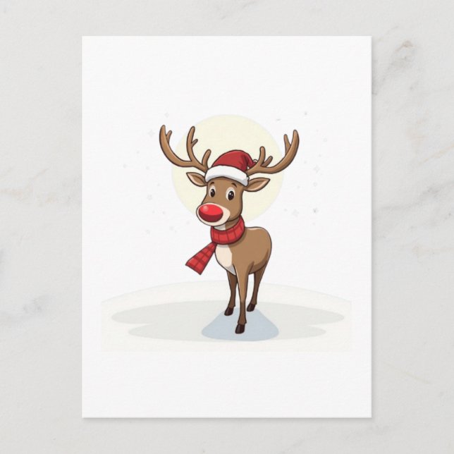 Reindeer Postcard (Front)