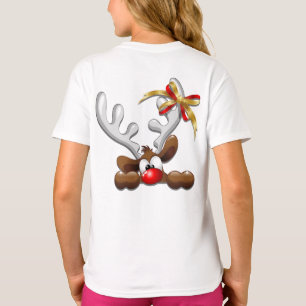 Reindeer Puzzled Funny Christmas Character T-Shirt