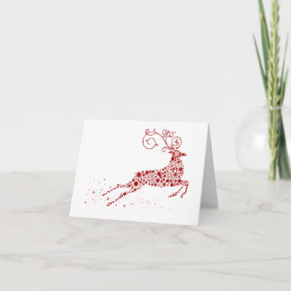 Reindeer Red-01 Holiday Card