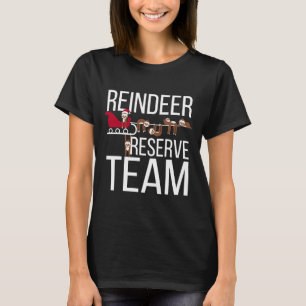 Reindeer Reserve Team Funny Sloth Christmas T-Shirt