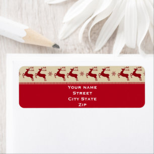 Reindeer Return Address Label