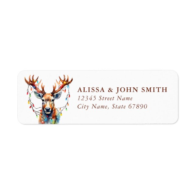 Reindeer Return Address Labels (Front)