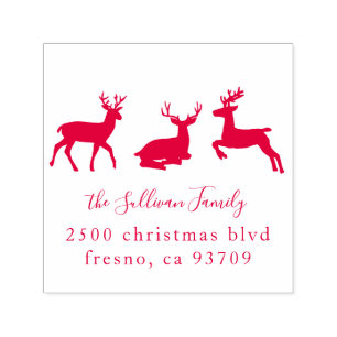 Reindeer Return Address Self-inking Stamp