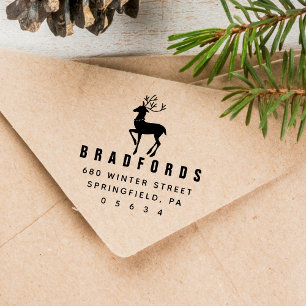 Reindeer Return Address Self-inking Stamp