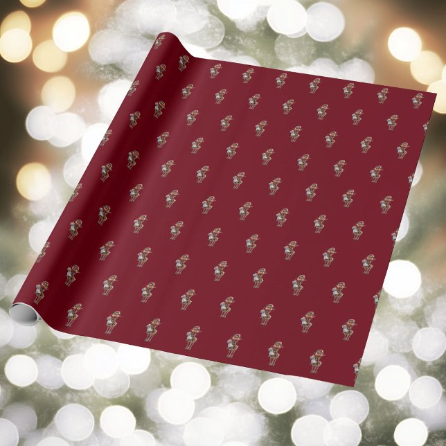 Reindeer Rider Christmas Elf Wrapping Paper (Creator Uploaded)