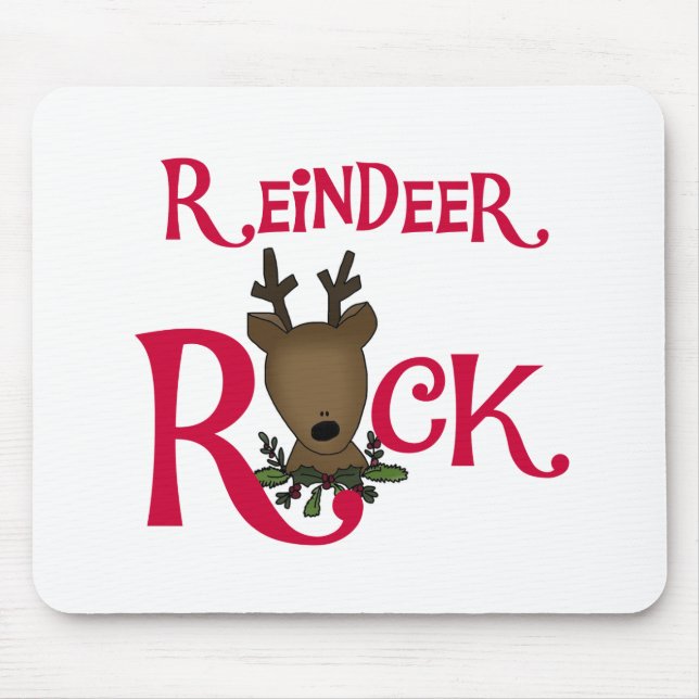 Reindeer Rock Mouse Mat (Front)