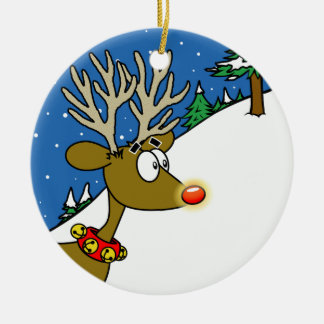 Reindeer Round Ornament