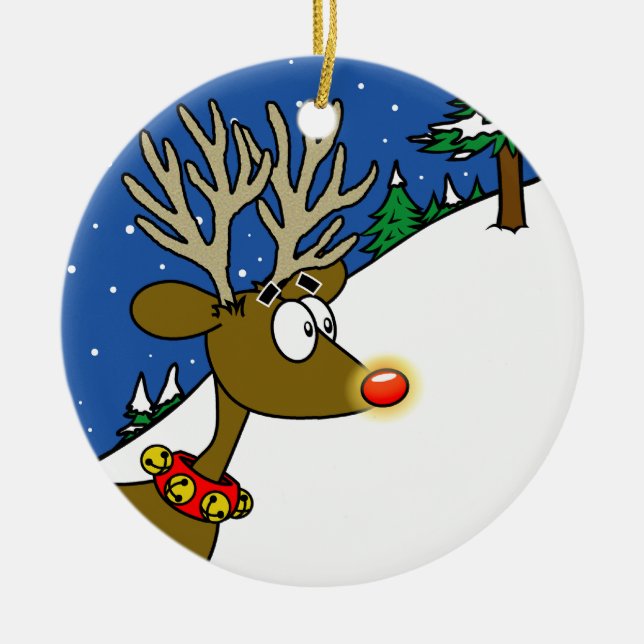 Reindeer Round Ornament (Front)