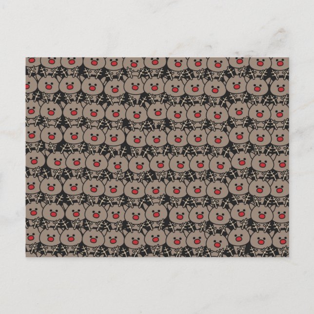 Reindeer Rows Announcement Postcard (Front)