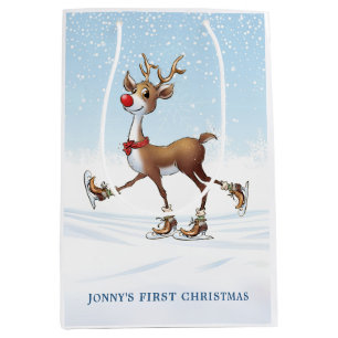Reindeer Rudolph Baby First Christmas Gift Bag