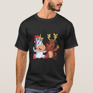 Reindeer Rudolph Christmas Ren Red Nosed Unicorn G T-Shirt