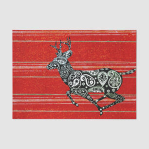 REINDEER RUNNING CHRISTMAS TISSUE PAPER