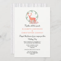 Reindeer Rustic Botanical Watercolor Wedding