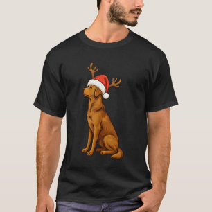 Reindeer Santa Hat Chesapeake Bay Retriever Christ T-Shirt