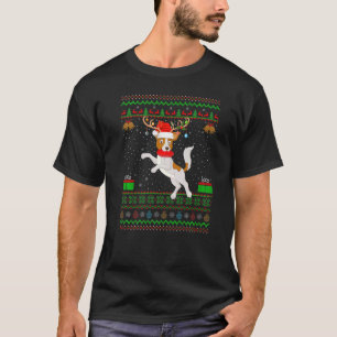 Reindeer Santa Hat Matching Ugly Weimaraner Christ T-Shirt