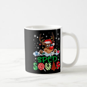 Reindeer Santa Hat Sped Squad Teacher Funny Christ Coffee Mug