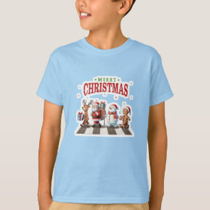 Reindeer  Santa Snowman Merry Christmas  T-Shirt