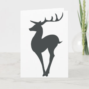 Reindeer Silhouette Holiday Card
