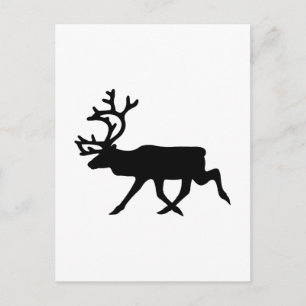 Reindeer Silhouette Postcard