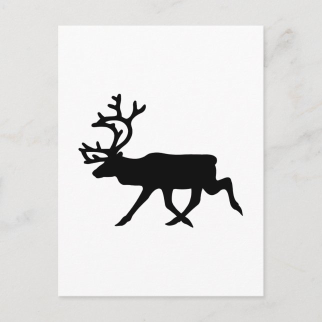 Reindeer Silhouette Postcard (Front)