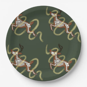 Reindeer Skeleton Paper Plate