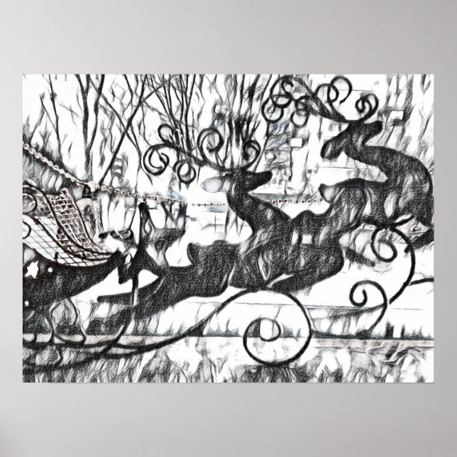 Reindeer Sketch Value Poster (Front)